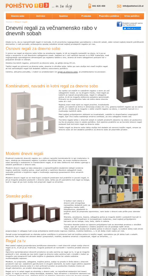 tržna niša dnevni regali